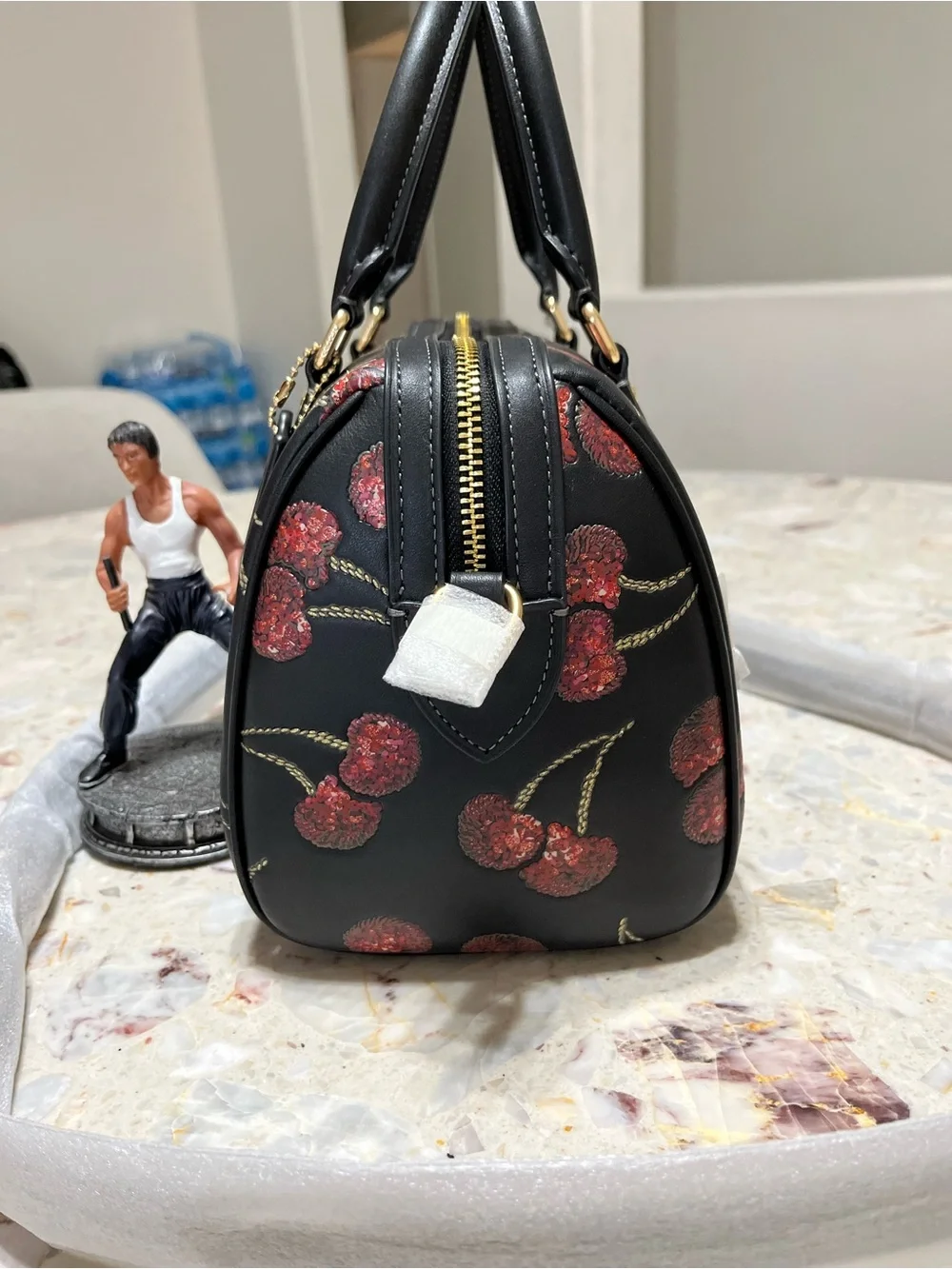 Bundle Coach  Rowan Satchel Bag With Cherry Print and wallet NWT